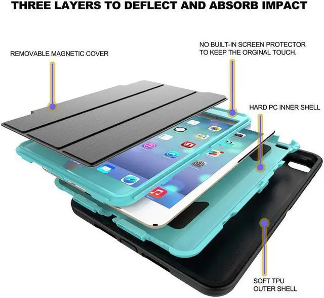 Alt view image 5 of 7 - Magnetic Smart Case for iPad Pro 12.9 Inch 2017 2015 with Auto Sleep Wake Slim Lightweight Smart Shell Stand Cover Protective Cover for iPad Pro 12.9 Inch 1st & 2nd Generation
