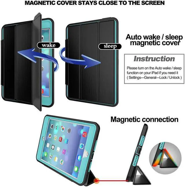 Alt view image 3 of 7 - Magnetic Smart Case for iPad Pro 12.9 Inch 2017 2015 with Auto Sleep Wake Slim Lightweight Smart Shell Stand Cover Protective Cover for iPad Pro 12.9 Inch 1st & 2nd Generation