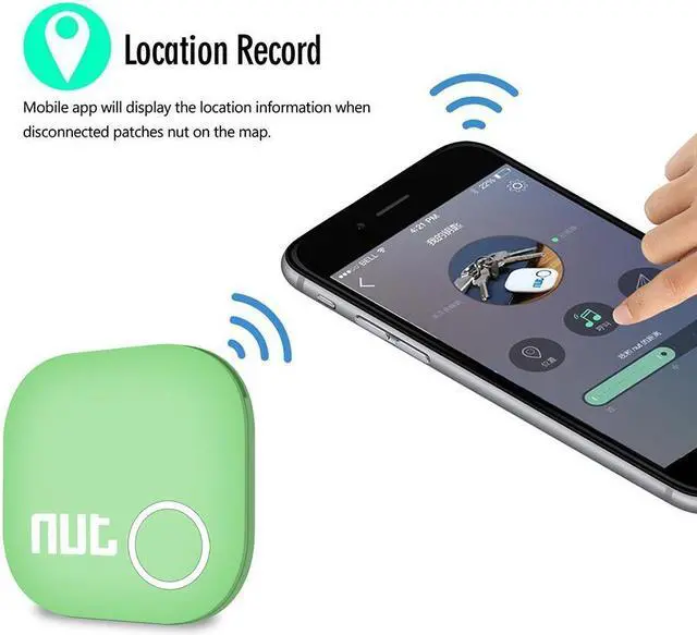 Alt view image 4 of 7 - Smart Tag Nut 2 Bluetooth Anti-lost Tracker Key Finder Tracking Wallet Key Bag Pet Dog Tracer Locator Alarm Patch GPS Locator for iOS iPhone iPod iPad Android Green