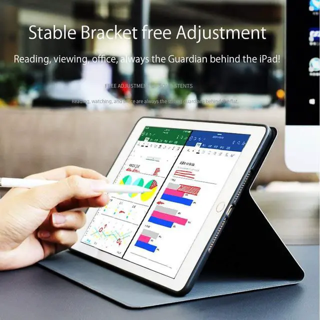 Alt view image 7 of 7 - iPad 9.7 2018 2017 Case / iPad Air 2 Case / iPad Air Case Slim Leather Stand Cover Shell Lightweight Multi-Angle Viewing Folio Cover with Auto Sleep/Wake for Apple iPad 6th / 5th Gen iPad Air 2
