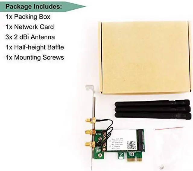 Alt view image 7 of 7 - Werleo WiFi Card 450M Dual Band 5GHz / 2.4GHz PCI-E Wireless WiFi Network Adapter Card for PC - WIE5300
