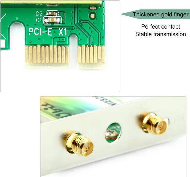 Alt view image 6 of 7 - Werleo AC 1200Mbps Bluetooth 4.2 Wireless Network Card 802.11 AC Dual-Band 1167Mbps WiFi Card with Bluetooth 4.2 Dual-Band 5Ghz-867Mbps / 2.4Ghz-300Mbps Network Card for PC - WIE8260