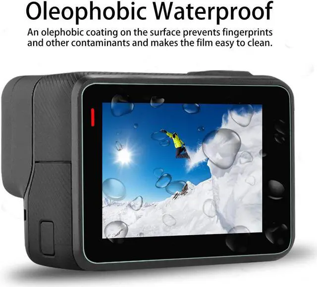 Alt view image 4 of 7 - [6pcs] Werleo Screen Protector for GoPro Hero 7 (Only Black) Hero HD 2018 / Hero 5 / Hero 6 Ultra Clear Tempered Glass Screen Protector + Lens Protector + Lens Cap Cover Accessories