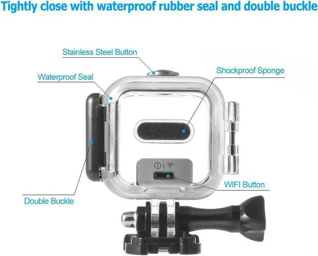 Alt view image 4 of 7 - Werleo 45M Dive Housing Case for Gopro Hero 5 Session / Hero Session / Hero 4 Session Waterproof Case Diving Protective Shell with Bracket Accessories Kit for Gopro Hero5 Session & Hero Session