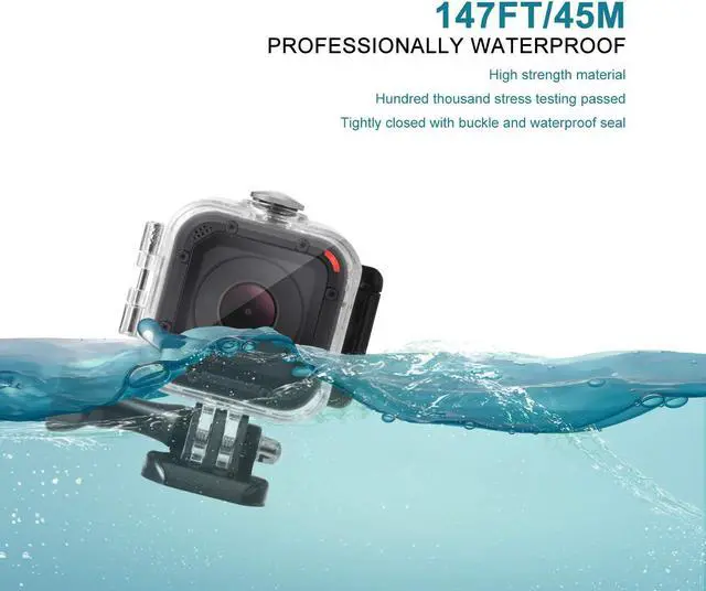Alt view image 2 of 7 - Werleo 45M Dive Housing Case for Gopro Hero 5 Session / Hero Session / Hero 4 Session Waterproof Case Diving Protective Shell with Bracket Accessories Kit for Gopro Hero5 Session & Hero Session