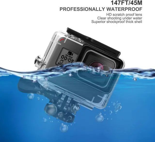 Alt view image 2 of 7 - Werleo Waterproof Case Accessory Kit for Gopro Hero 7 Black / HD (2018) / 6 / 5 with Waterproof Housing Case + 3 Filters + Anti-Fog Insert