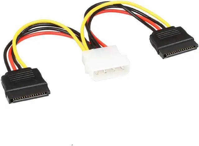 Alt view image 2 of 5 - Werleo 4 pack 6-Inch / 15CM 4 pin Molex to 15 pin SATA Power Splitter Cable Adapter for Hard Drive HDD SSD