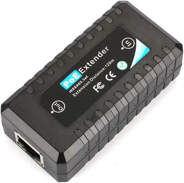 Alt view image 2 of 7 - PoE Extender 1 Port 10/100M Gigabit IEEE802.3af for Security Systems IP Camera Poe Splitter IP Phone Network PoE Signal Extender