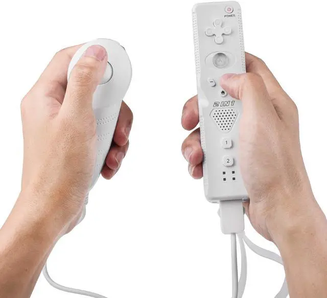 Alt view image 5 of 7 - Werleo Wii Remote with Wii Motion Plus Inside | Shock Wii Nunchuk Controller Compatible Nintendo Wii / Wii U