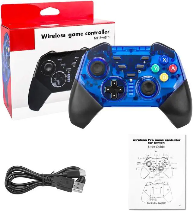 Alt view image 7 of 7 - Werleo Pro Controller for Nintendo Switch Bluetooth Gamepad Joypad Remote Compatible with Nintendo Switch Console