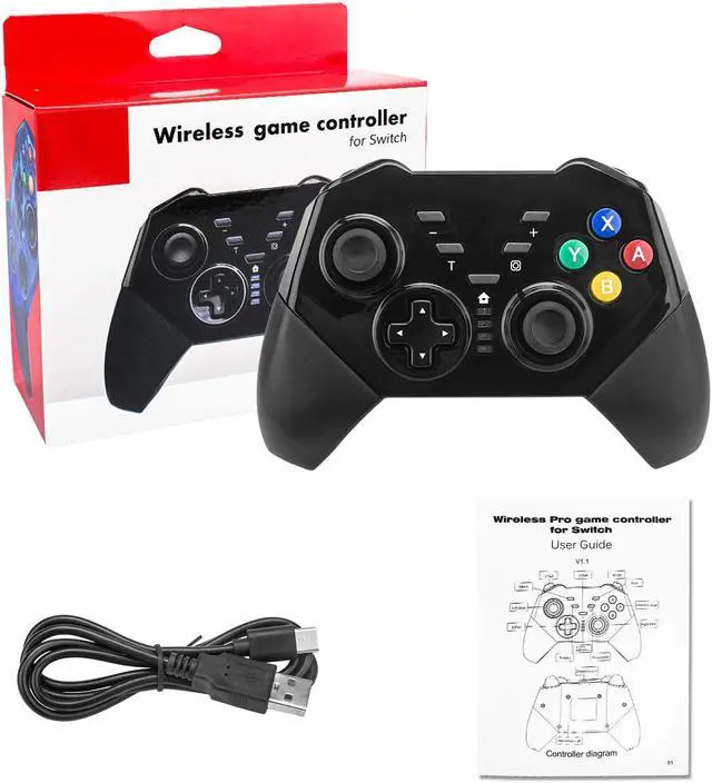 Alt view image 7 of 7 - Werleo Pro Controller for Nintendo Switch Bluetooth Gamepad Joypad Remote Compatible with Nintendo Switch Console