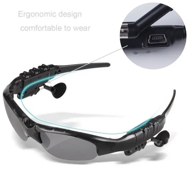 Alt view image 6 of 7 - Werleo Sunglasses Headset Headphone Bluetooth Wireless Music Sunglasses Headsets Compatible iPhone Samsung LG and Smart Phones PC Tablets