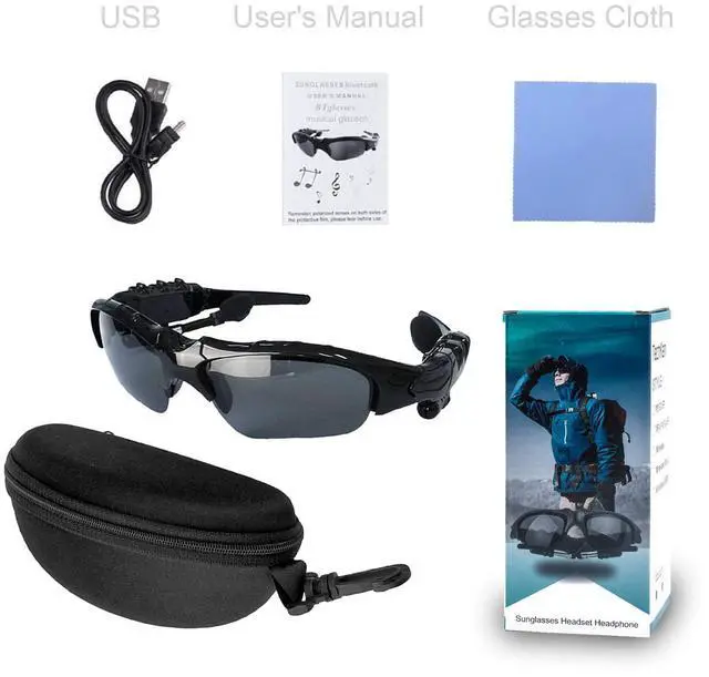 Alt view image 7 of 7 - Werleo Sunglasses Headset Headphone Bluetooth Wireless Music Sunglasses Headsets Compatible iPhone Samsung LG and Smart Phones PC Tablets