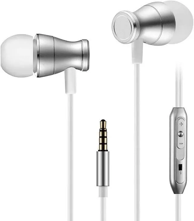 Alt view image 2 of 7 - in-Ear Earbuds Headphones Werleo Magnetic Wired Earphones Stereo Bass Noise Cancelling Ear Buds Headsets with Microphone and Volume Control for All 3.5mm Jack Phones