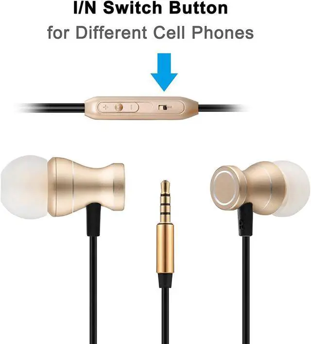 Alt view image 3 of 7 - in-Ear Earbuds Headphones Werleo Magnetic Wired Earphones Stereo Bass Noise Cancelling Ear Buds Headsets with Microphone and Volume Control for All 3.5mm Jack Phones