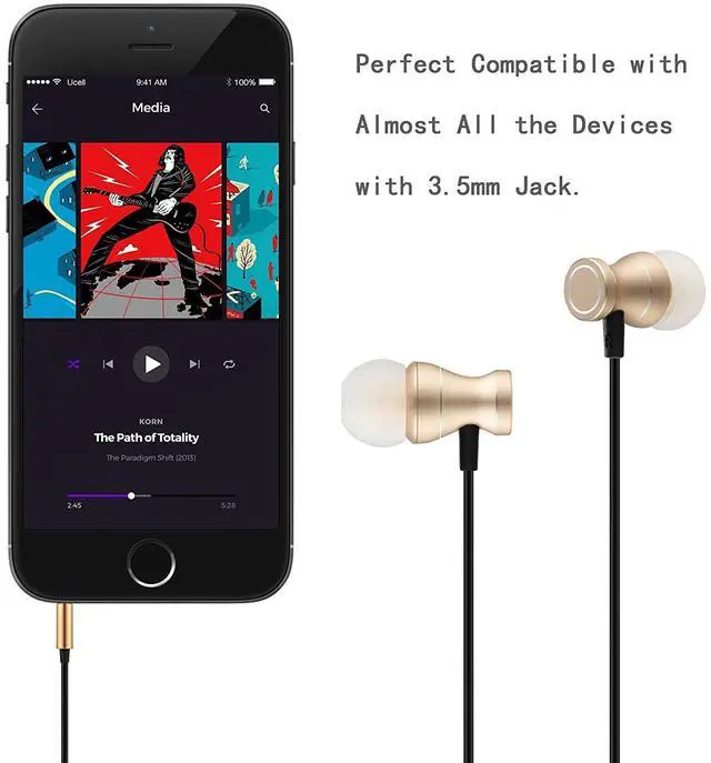 Alt view image 7 of 7 - in-Ear Earbuds Headphones Werleo Magnetic Wired Earphones Stereo Bass Noise Cancelling Ear Buds Headsets with Microphone and Volume Control for All 3.5mm Jack Phones