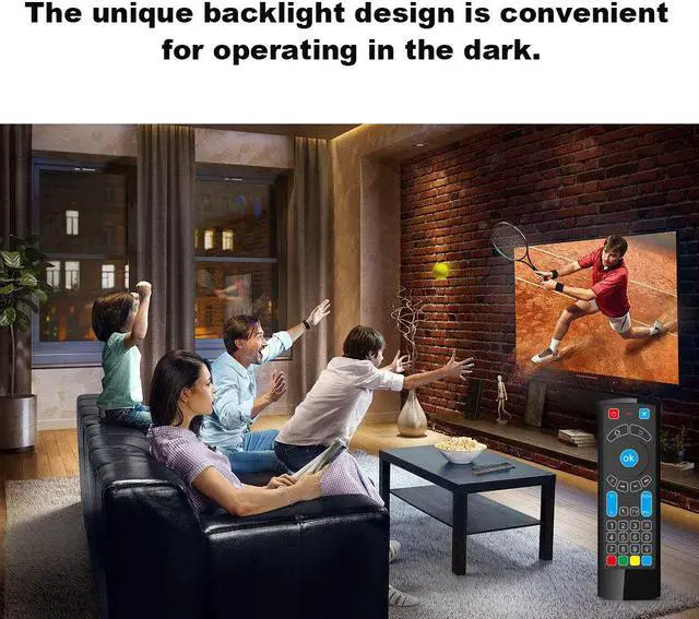 Alt view image 6 of 7 - Bluetooth Remote Specifically Compatible with Amazon Fire TV and Fire TV Stick Air Remote Control with Keyboard Air Remote Mouse Compatible with Android TV Box Windows Raspberry pi 3