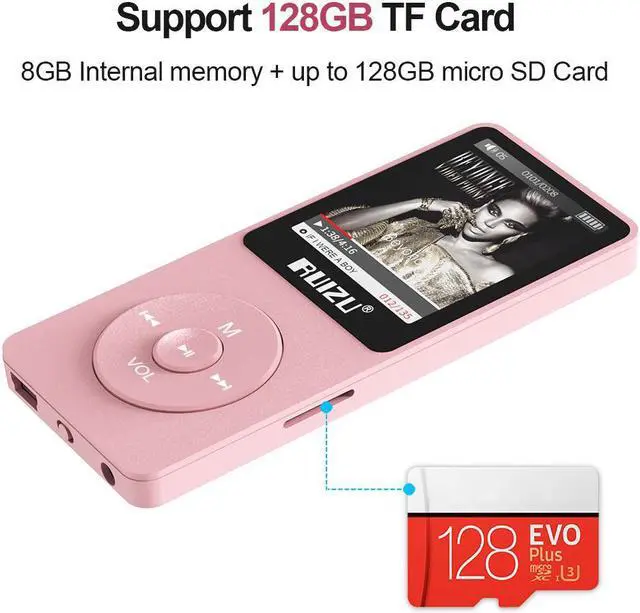 Alt view image 6 of 7 - Mp3 Player Werleo Ultra Slim Music Player with FM Radio Voice Recorder Video Play Text Reading 80 Hours Playback and Expandable Up to 128 GB