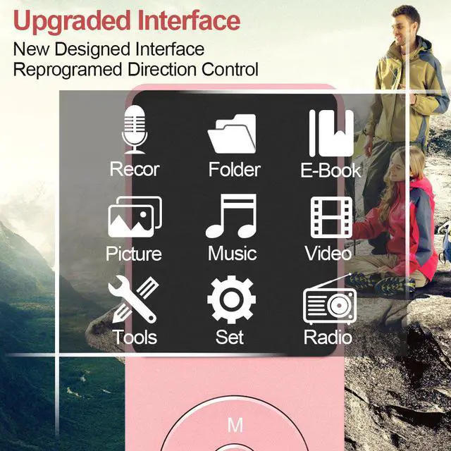 Alt view image 5 of 7 - Mp3 Player Werleo Ultra Slim Music Player with FM Radio Voice Recorder Video Play Text Reading 80 Hours Playback and Expandable Up to 128 GB