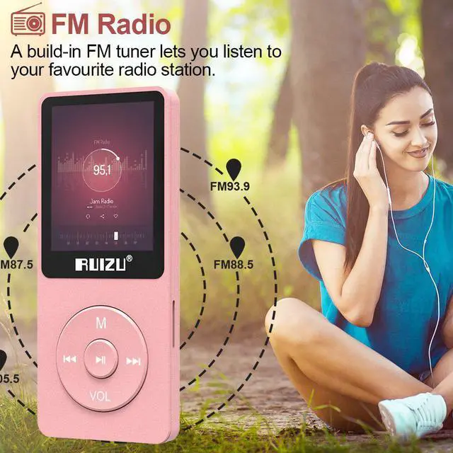 Alt view image 3 of 7 - Mp3 Player Werleo Ultra Slim Music Player with FM Radio Voice Recorder Video Play Text Reading 80 Hours Playback and Expandable Up to 128 GB