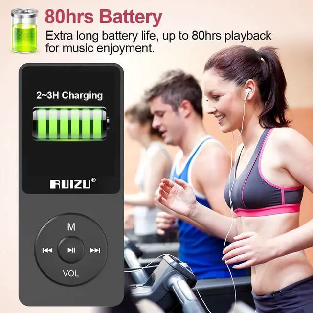 Alt view image 3 of 7 - MP3 Player Werleo Ultra Slim Music Player with FM Radio Voice Recorder Video Play Text Reading 80 Hours Playback and Expandable Up to 128 GB