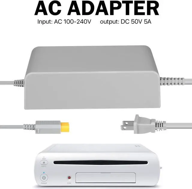 Alt view image 2 of 5 - WERLEO Wii U Controller GamePad Charger AC Adapter Power Supply Home Wall Travel Charging Cord Cable Accessories Kit 100-240V US Plug for Nintendo Wii U Gaming Console System