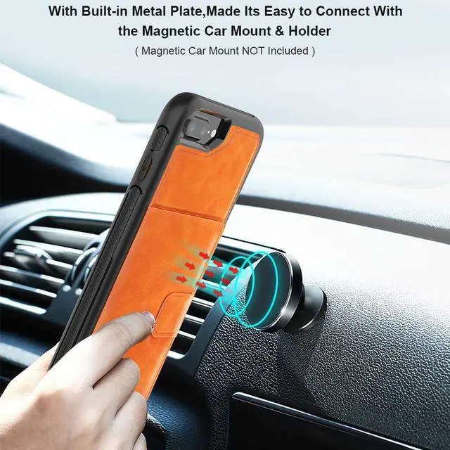 Alt view image 3 of 7 - iPhone 6 7 8 Plus Case Werleo Full-Body Heavy Duty Protection Case with a Dual Layer Wallet designlot & Kickstand for iPhone 6 7 8 Plus 5.5 inch PC TPU and PU Leather 3 Layer Hybrid Case