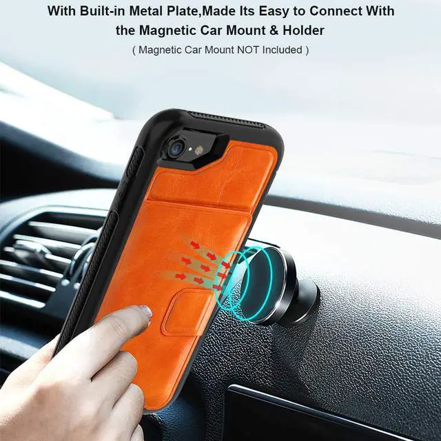 Alt view image 4 of 7 - iPhone 6 7 8 Case Werleo Full-Body Heavy Duty Protection Case with a Dual Layer Wallet designlot & Kickstand for iPhone 6 7 8 4.7 Inch PC TPU and PU Leather 3 Layer Hybrid