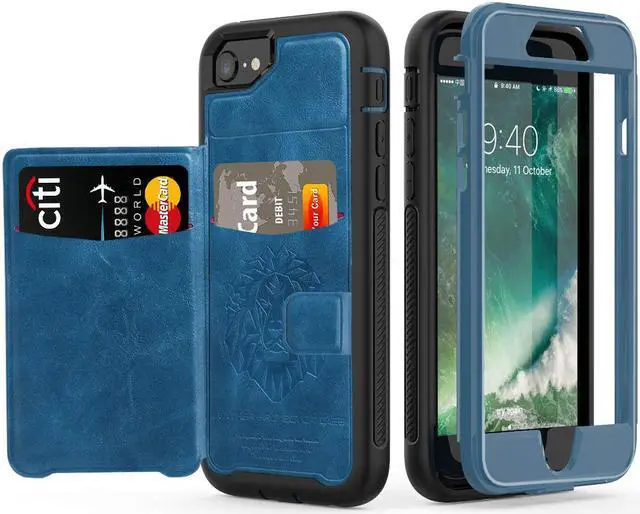 Main image of iPhone 6 7 8 Case Werleo Full-Body Heavy Duty Protection Case with a Dual Layer Wallet designlot & Kickstand for iPhone 6 7 8 4.7 Inch PC TPU and PU Leather 3 Layer Hybrid