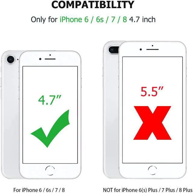 Alt view image 5 of 7 - Roll over image to zoom in
iPhone 6 7 8 Case Werleo Full-Body Heavy Duty Protection Case with a Dual Layer Wallet designlot & Kickstand for iPhone 6 7 8 4.7 Inch PC TPU and PU Leather 3 Layer Hybrid