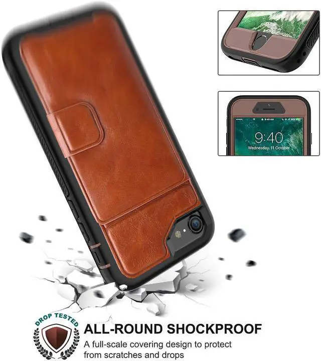 Alt view image 3 of 7 - Roll over image to zoom in
iPhone 6 7 8 Case Werleo Full-Body Heavy Duty Protection Case with a Dual Layer Wallet designlot & Kickstand for iPhone 6 7 8 4.7 Inch PC TPU and PU Leather 3 Layer Hybrid