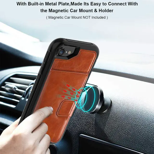 Alt view image 4 of 7 - Roll over image to zoom in
iPhone 6 7 8 Case Werleo Full-Body Heavy Duty Protection Case with a Dual Layer Wallet designlot & Kickstand for iPhone 6 7 8 4.7 Inch PC TPU and PU Leather 3 Layer Hybrid