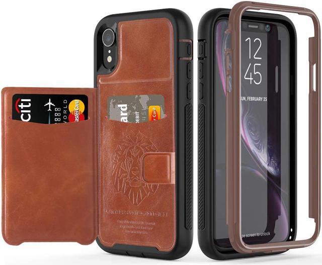 Main image of iPhone XR Case with Wallet Full-Body Military Grade Protection Case with a Dual Layer Wallet designlot & Kickstand for iPhone XR 2018 Release for Girl Women Men