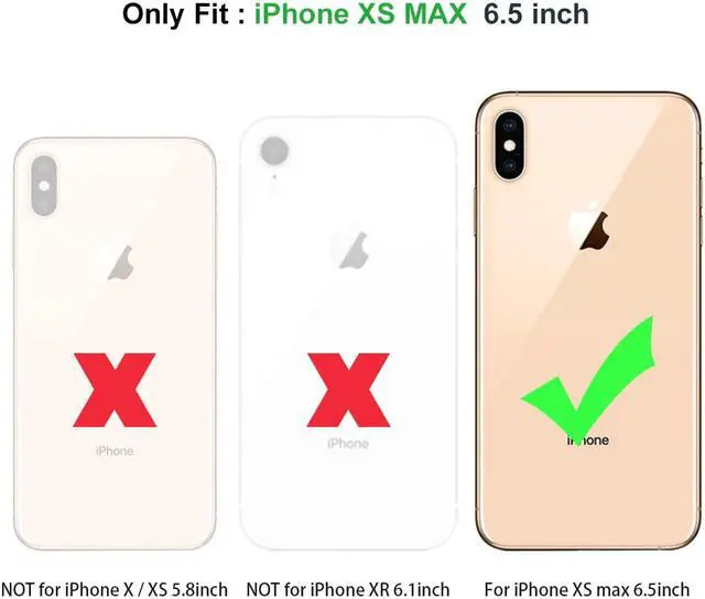 Alt view image 2 of 7 - iPhone Xs Max Wallet Case, iPhone Xs Max 6.5'' 2018 Wallet Case with PU Leather Card Holder Slot Shockproof Protective Case for Apple iPhone Xs Max 6.5 inches 2018