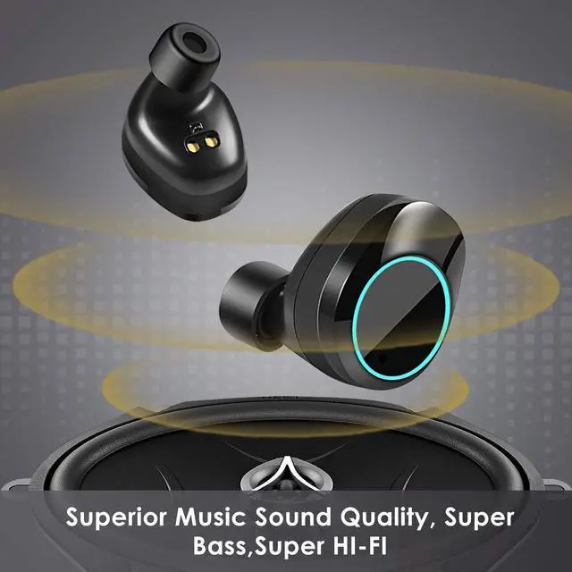 Alt view image 4 of 7 - True Wireless Earbuds 3D Stereo Sound Wireless Headphones Wireless Sport Earbud with Breathing Mini in-Ear Sports Earphones Noise Cancelling Headsets Bluetooth Earbuds