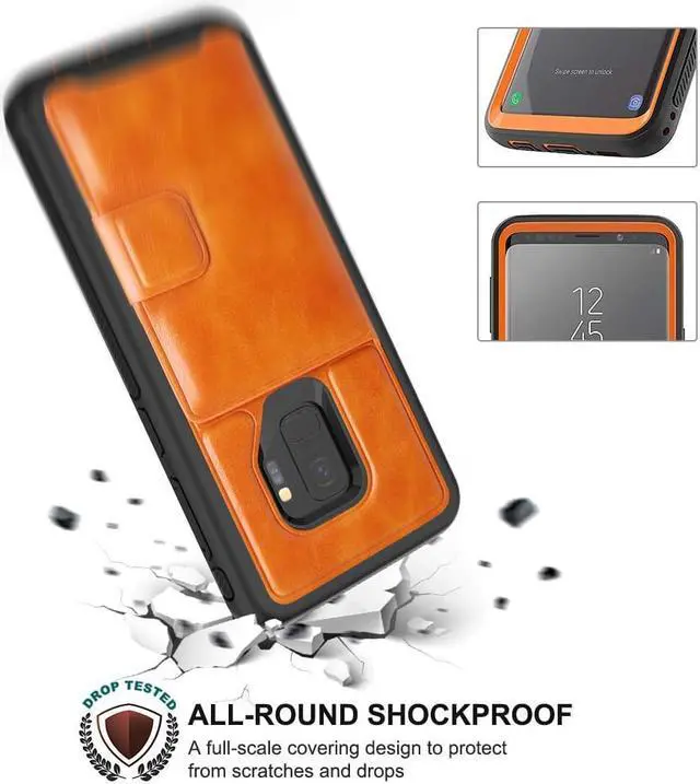 Alt view image 4 of 7 - Galaxy S9 Wallet Case Samsung S9 Wallet Case with Card Holder Slots Shockproof Protective Case for Samsung Galaxy S9 5.8 inch (2018)