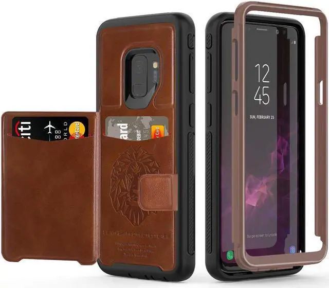Main image of Galaxy S9 Wallet Case Samsung S9 Wallet Case with Card Holder Slots Shockproof Protective Case for Samsung Galaxy S9 5.8 inch (2018)