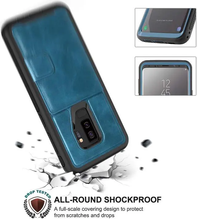 Alt view image 3 of 6 - Galaxy S9 Plus Wallet Case Samsung S9 Plus Wallet Case with Card Holder Slots Shockproof Protective Case for Samsung Galaxy S9 Plus 6.2 inch (2018)