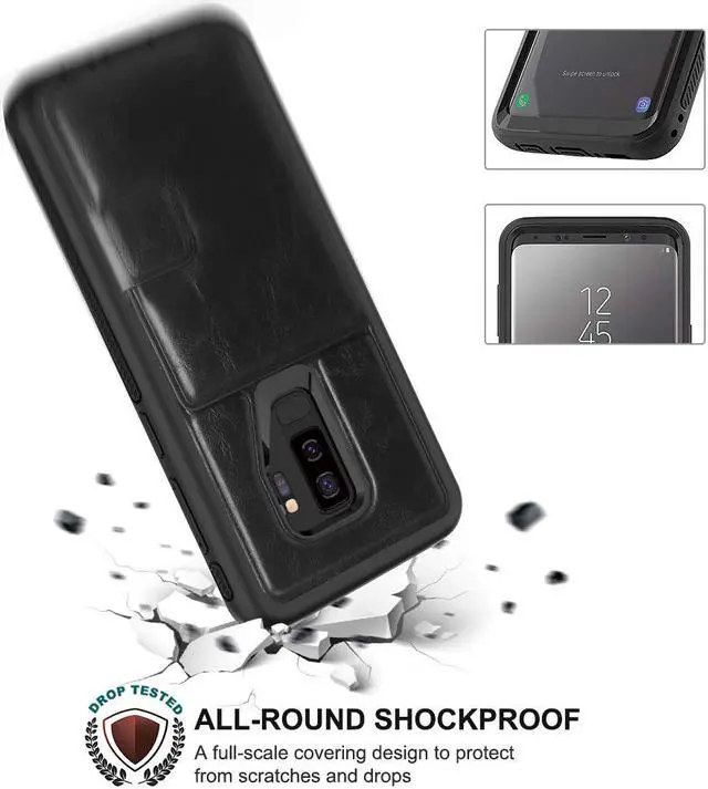 Alt view image 3 of 7 - Galaxy S9 Plus Wallet Case Samsung S9 Plus Wallet Case with Card Holder Slots Shockproof Protective Case for Samsung Galaxy S9 Plus 6.2 inch (2018)