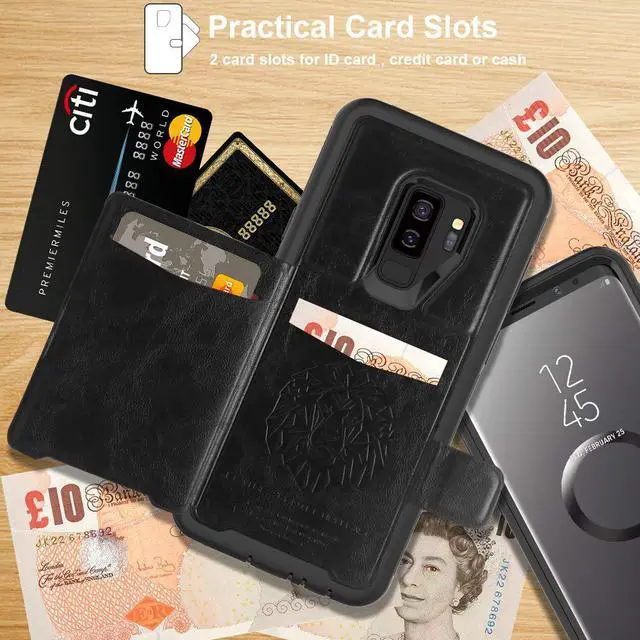 Alt view image 2 of 7 - Galaxy S9 Plus Wallet Case Samsung S9 Plus Wallet Case with Card Holder Slots Shockproof Protective Case for Samsung Galaxy S9 Plus 6.2 inch (2018)
