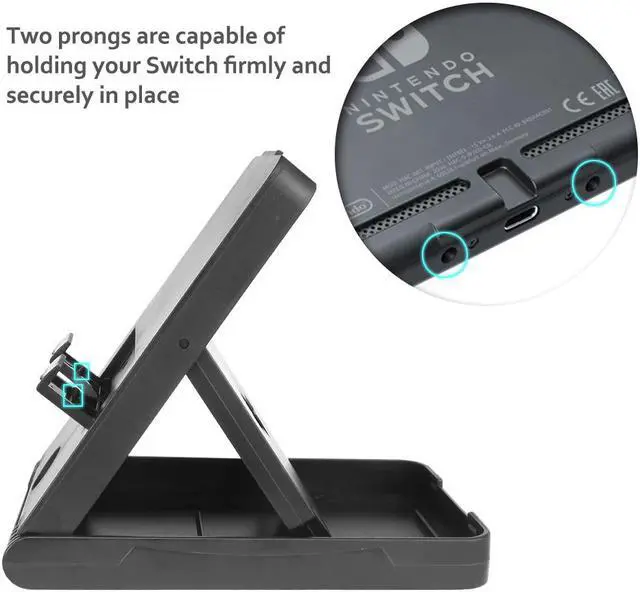 Alt view image 2 of 7 - Stand for Nintendo Switch WERLENintendo Switch Stand Holder [Play While Charging] [Multi-angle Adjustable] [Travel Friendly] Switch Stand Dock Bracket with Air Vents, Portable Playstand Cradle