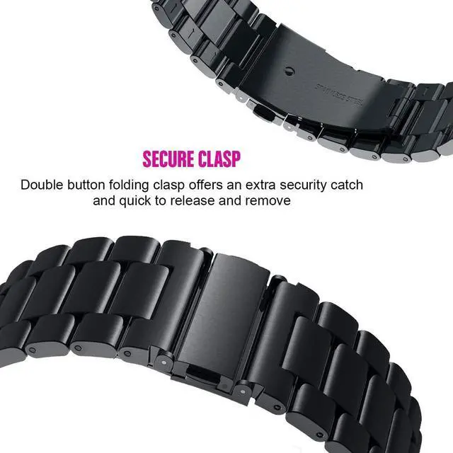 Alt view image 6 of 7 - WERLEO Compatible Samsung Galaxy Watch Active (40mm) Bands Stainless Steel Band + Milanese Loop Replacement Band for Samsung Galaxy Watch Active SM-R500 Smart Watch