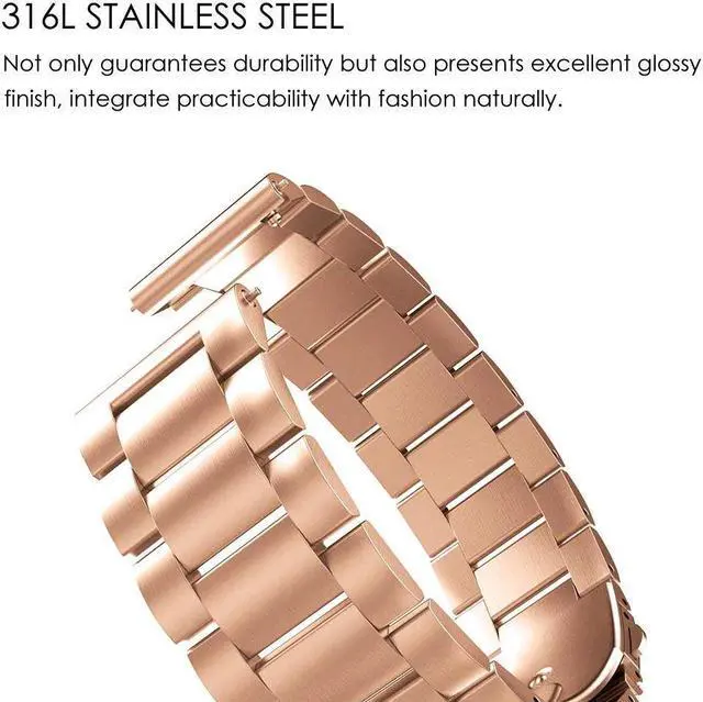 Alt view image 3 of 7 - WERLEO Compatible Samsung Galaxy Watch Active (40mm) Bands Stainless Steel Band + Milanese Loop Replacement Band for Samsung Galaxy Watch Active SM-R500 Smart Watch