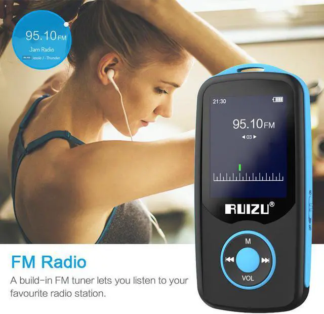 Alt view image 3 of 7 - Werleo Mp3 Player with Bluetooth Mp3 Music Player with FM Radio 100hrs Playback and 128GB Expandable