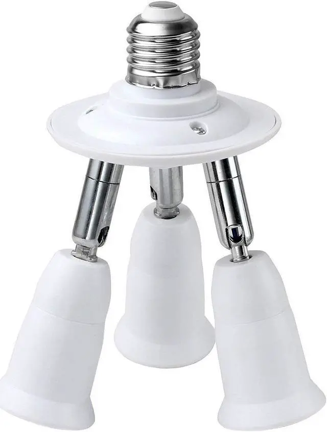 Main image of Werleo 3 in 1 Light Socket Splitter E26 E27 Adapter Converter for Standard LED Bulbs 360 Degrees Adjustable 180 Degree Bendable Max Watt 180W