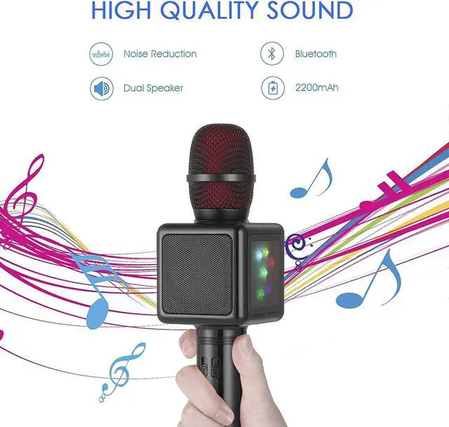 Alt view image 5 of 7 - Wireless Karaoke Microphone Werleo Portable Handheld Mic Built-in Speaker with Multi-Function Professional Classic-Style Karaoke Player for iPhone Android Smartphone Home Party KTV Outdoor Karaoke