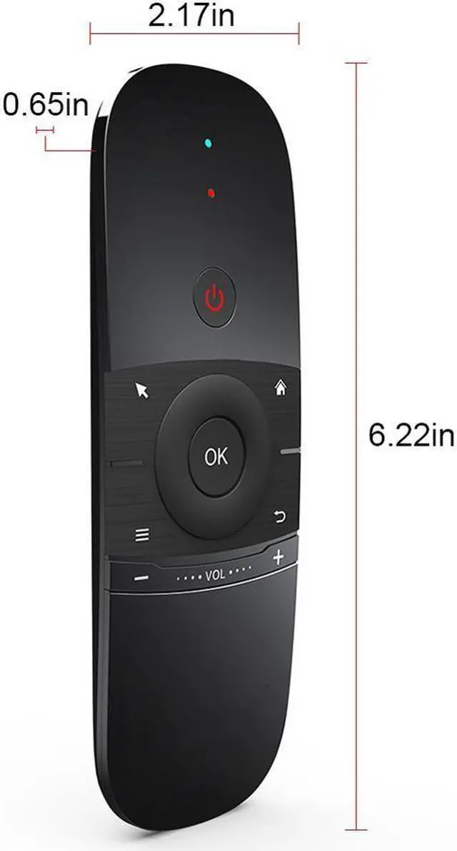 Alt view image 7 of 7 - Werleo 2.4G Smart TV Wireless Keyboard Fly Mouse W1 Multifunctional Remote Control for Android TV Box / PC / Smart TV / Projector / HTPC / All-in-one PC / TV Black