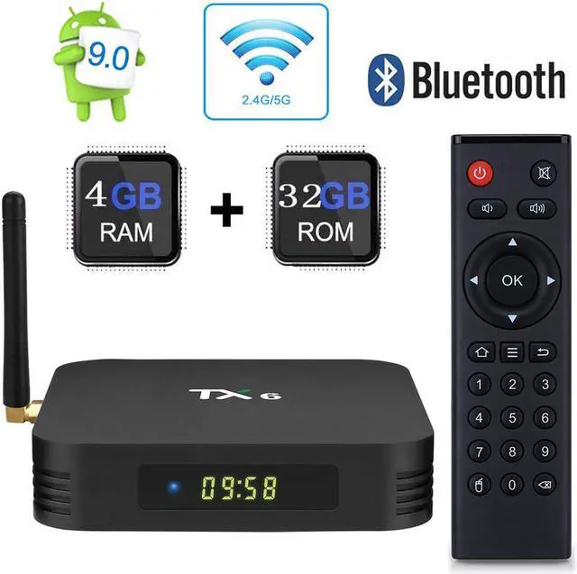 Main image of Android 9.0 TV Box Werleo Android Box 4GB DDR3 32GB ROM BT5.0 Dual WiFi 2.4G + 5G Quad Core 1080p 4K HDR Smart TV Media Box