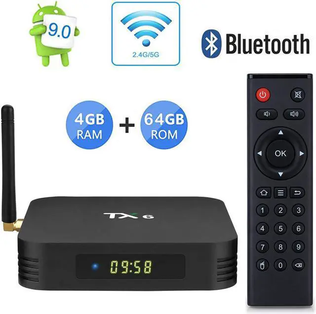 Main image of Android 9.0 TV Box Werleo Android Box 4GB DDR3 64GB ROM BT5.0 Dual WiFi 2.4Ghz + 5Ghz Quad Core 1080p 4K HDR Smart TV Media Box