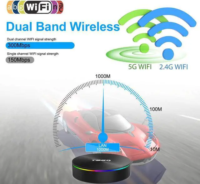 Alt view image 5 of 7 - Werleo T95Q Android TV Box Android 8.1 TV Box 4GB RAM 32GB ROM S905X2 Quad-core Cortex-A53 Support 2.4G/5G WiFi/H.265 Decoding/4K Full HD Output HDMI2.0 10/100M/1000M Ethernet/BT 4.1 Smart TV Box